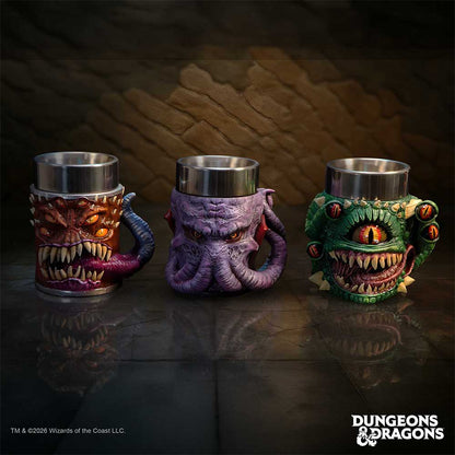 Nemesis Now - Dungeons and Dragons - Mini jarros de 8.8cm set x 3 - Mini Monster Tiny Tankards