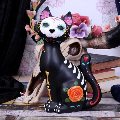 NEMESIS NOW - Sugar Kitty - Adorno de 26 cm (Gato día de muertos)