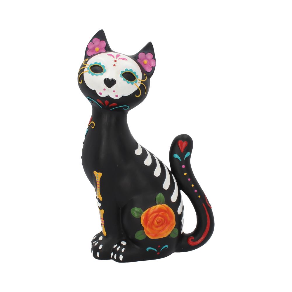 NEMESIS NOW - Sugar Kitty - Adorno de 26 cm (Gato día de muertos)