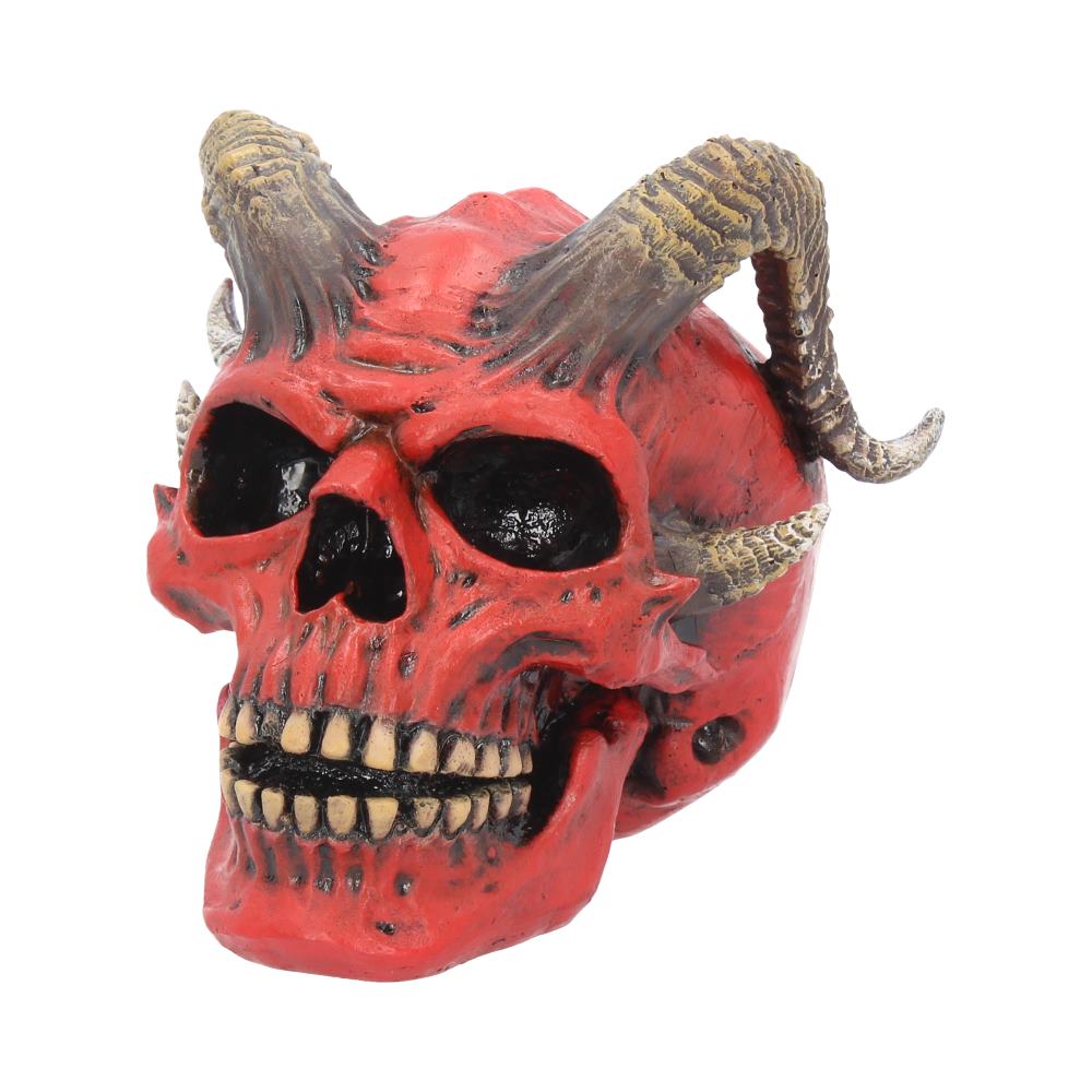 Nemesis Now - NN Core: Skulls - Adorno de 13.3cm - Tenacious Demon (calavera roja con cuernos)