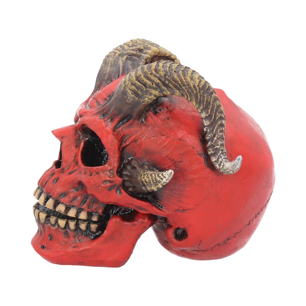 Nemesis Now - NN Core: Skulls - Adorno de 13.3cm - Tenacious Demon (calavera roja con cuernos)