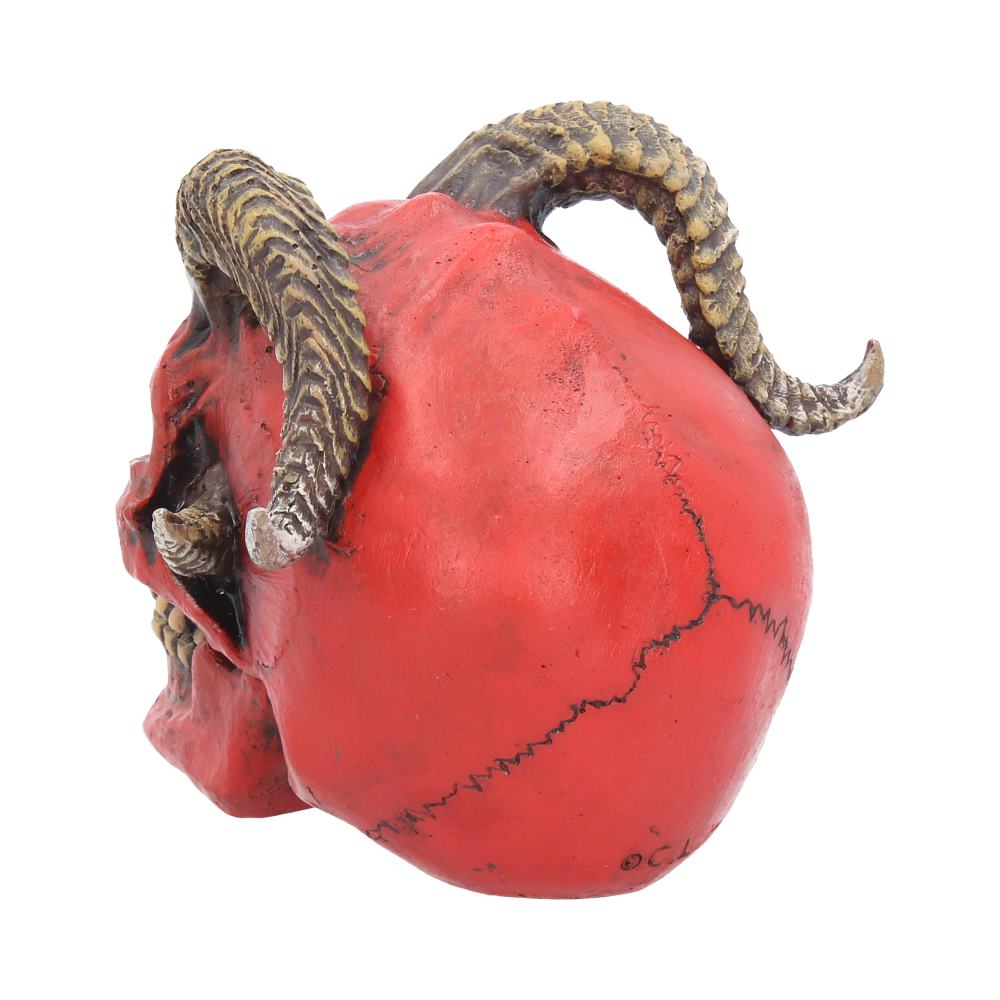 Nemesis Now - NN Core: Skulls - Adorno de 13.3cm - Tenacious Demon (calavera roja con cuernos)