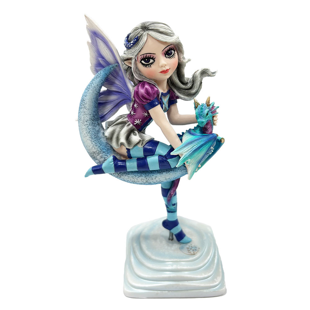 Nemesis Now - NN Core: Fairies - Adorno de 20cm - Lunar Fae (con dragon y luna)