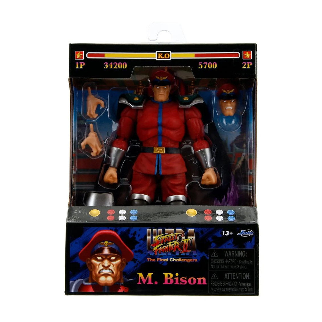 JADA TOYS - Street Fighter II Ultra: Bison (Figura de 6")