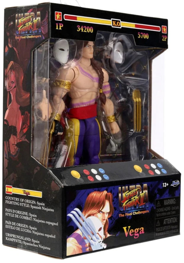 Jada Toys - Street Fighter II Ultra - Figura a escala de 6 pulgadas - Vega