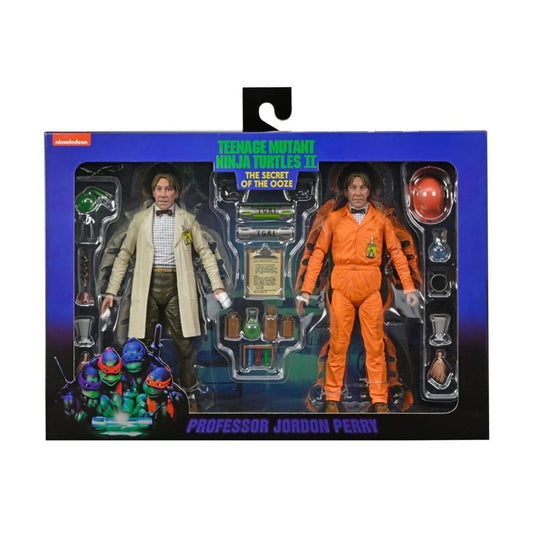 NECA - TMNT 2: Secret of the Ooze (Movie) 2pack - Lab Coat Professor Perry & Hazmat Suit Professor Perry (Figura de 7")