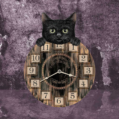 Nemesis Now - NN Core: Gatos - Reloj de pared de 32cm MDF - Kitten Tickin'