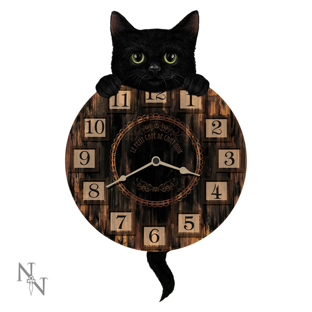 Nemesis Now - NN Core: Gatos - Reloj de pared de 32cm MDF - Kitten Tickin'
