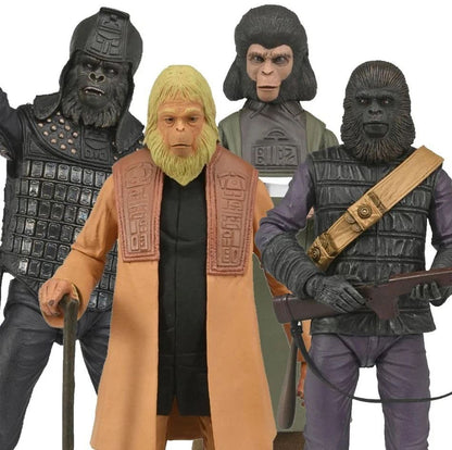 NECA - Planet of the Apes - Figura a escala de 7 pulgadas Legacy Series wave x 4 - Dr. Zaius, General Ursus, Gorilla soldier, and Zira