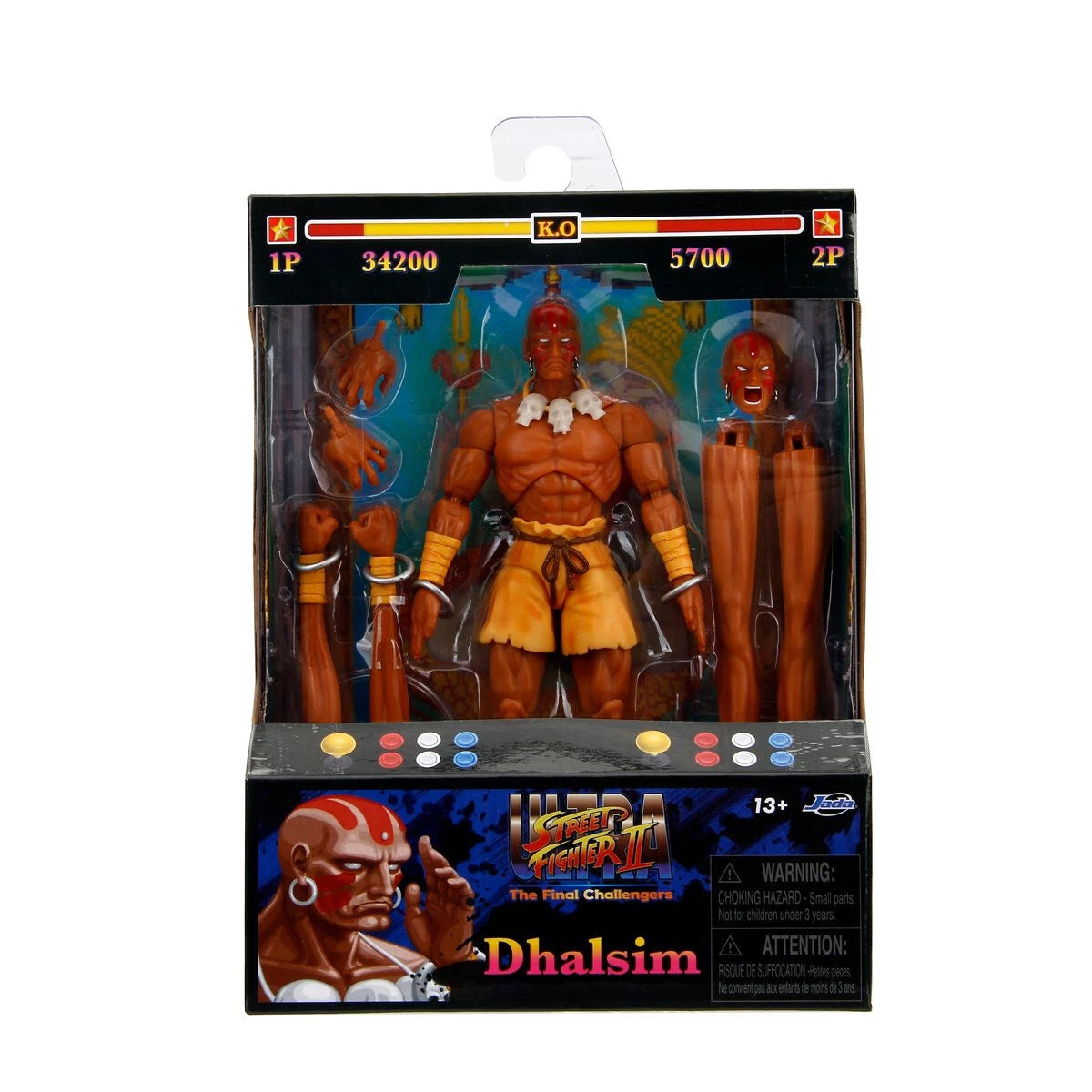 JADA TOYS - Street Fighter II Ultra: Dalshin (Figura de 6")