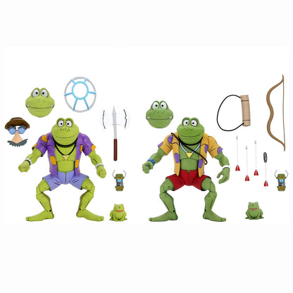 NECA - TMNT (Cartoon) - Genghis y Rasputin Frog 2 pack (Figuras de 7")