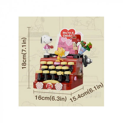 PANTASY - Snoopy (Peanuts) Retro Time Series - Máquina de escribir (Bloques para armar)