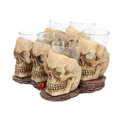 Nemesis Now - NN Core: Skulls - Vaso de shot de 10cm set de 6 - Six Shooter Skulls