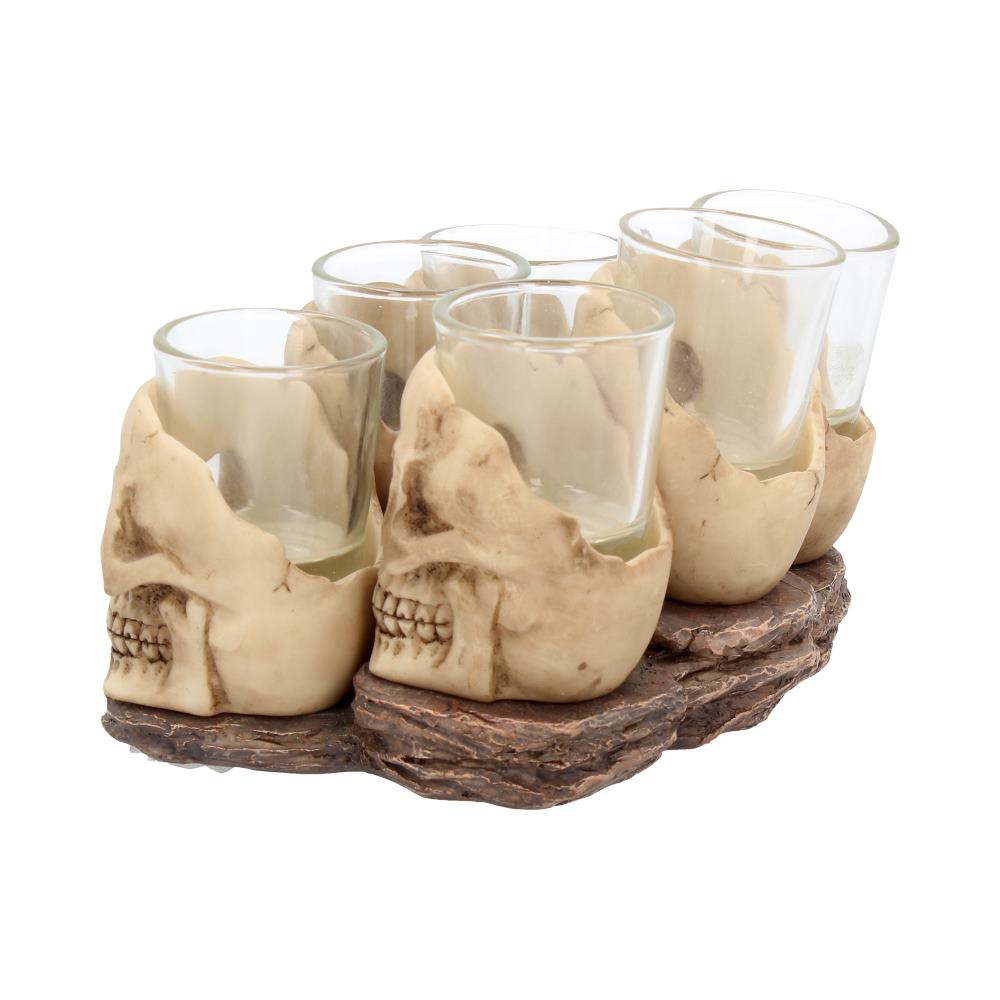 Nemesis Now - NN Core: Skulls - Vaso de shot de 10cm set de 6 - Six Shooter Skulls