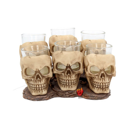Nemesis Now - NN Core: Skulls - Vaso de shot de 10cm set de 6 - Six Shooter Skulls