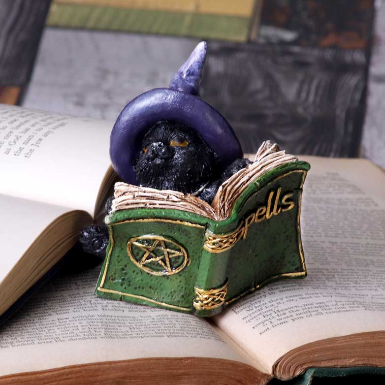 NEMESIS NOW - Kitty’s Grimoire (Green) Adorno de 8.2 cm