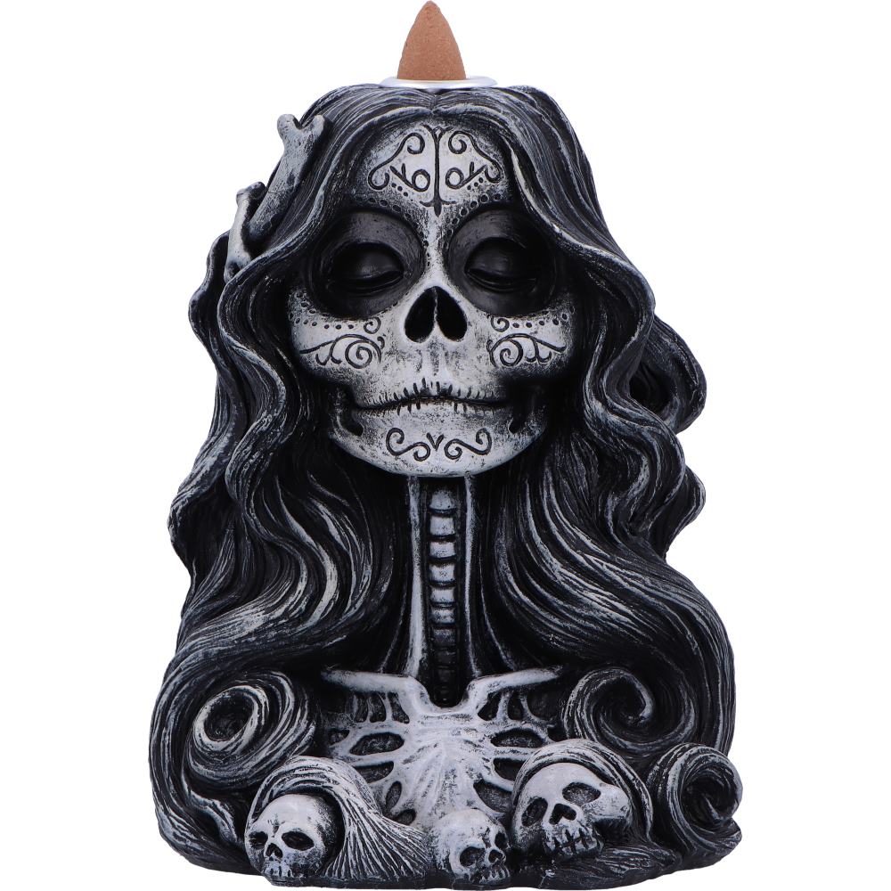 Nemesis Now - NN Core: Skulls - Adorno quemador de incienso de 16cm - Calavera's Offering Backflow Incense Burner
