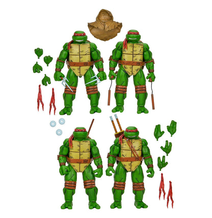 NECA - Teenage Mutant Ninja Turtles (Mirage Comics TMNT) - Raphael + Michelangelo + Donatello + Leonardo (Figuras de 7")